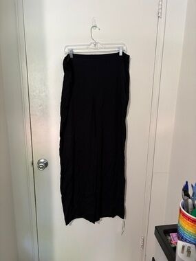 Reformation Black Hallie Mid Rise Pant